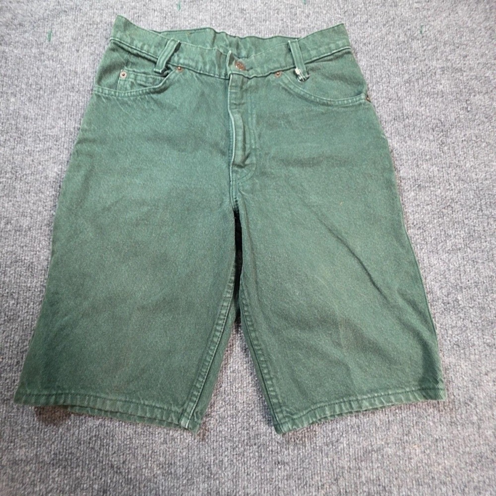 Levis 550 Shorts Teens 28 Green Denim Relaxed Fit 5 Pocket Bermuda Casual Summer